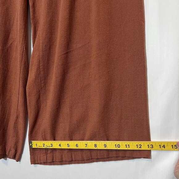 Dokotoo Women’s Linen Pants Casual Loose Wide Leg 2XL Size High Waist Zipper - Picture 9 of 13